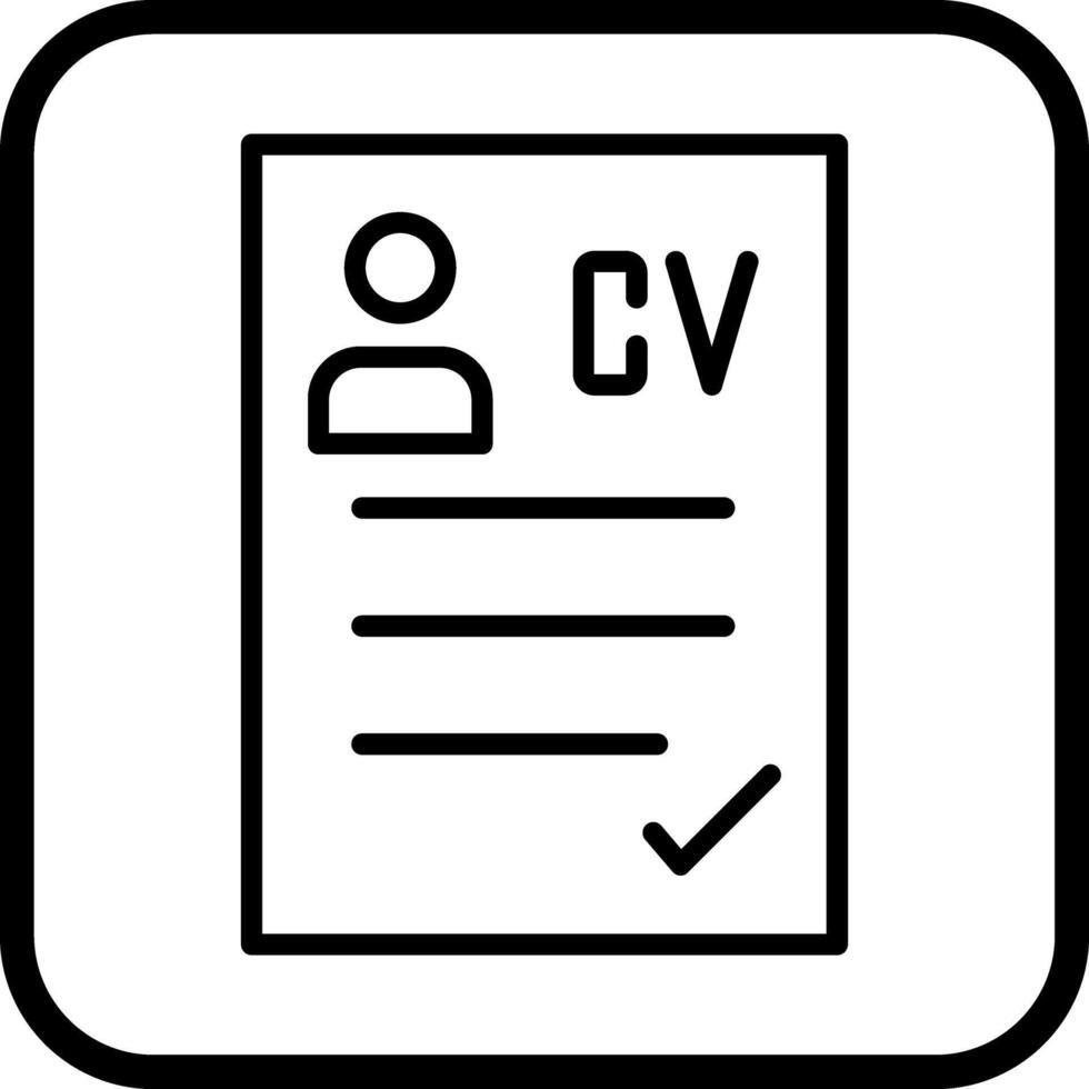 CV Icon Design vector