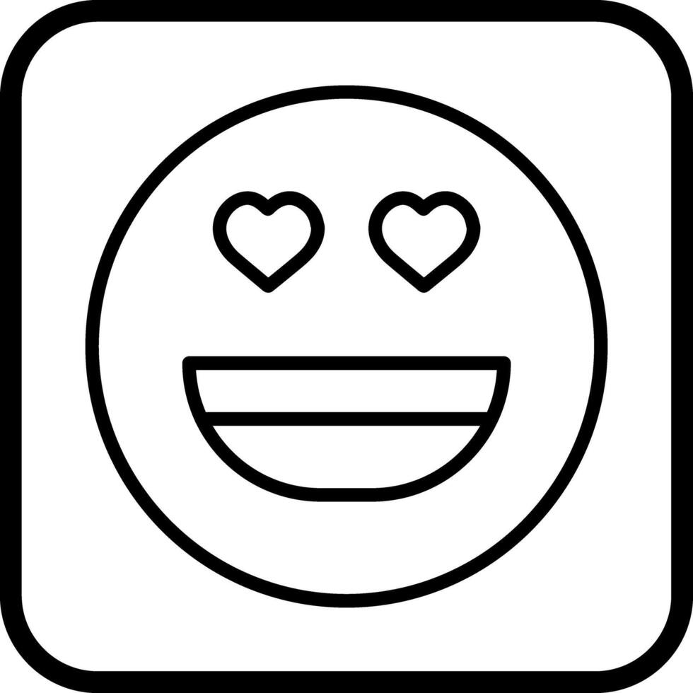 Heart Eyes Icon Design vector