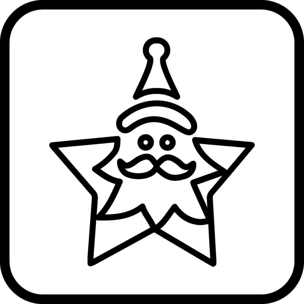 Santa Star Icon Design vector