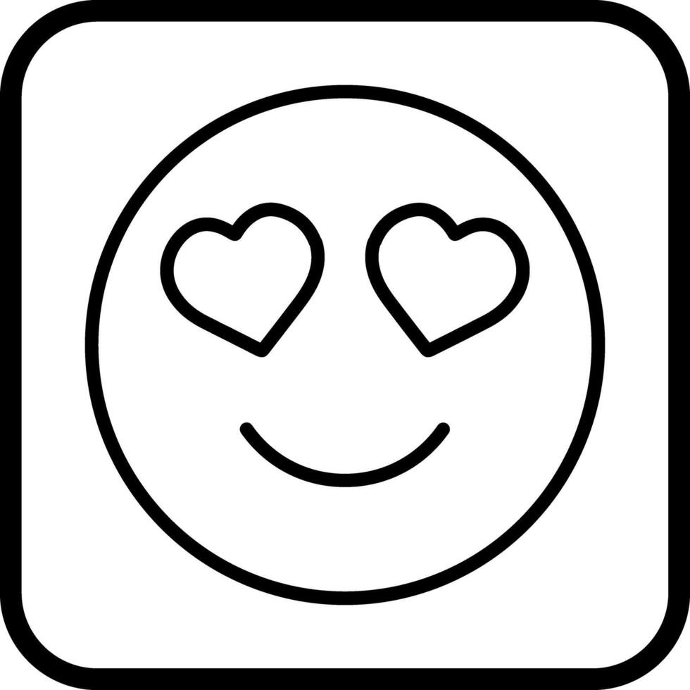 Smiling Face with Hearts Icon Design vector