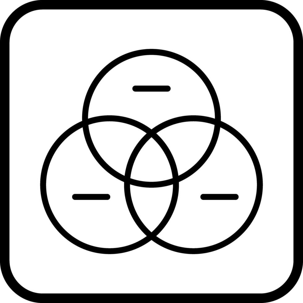Venn Diagram Icon Design vector