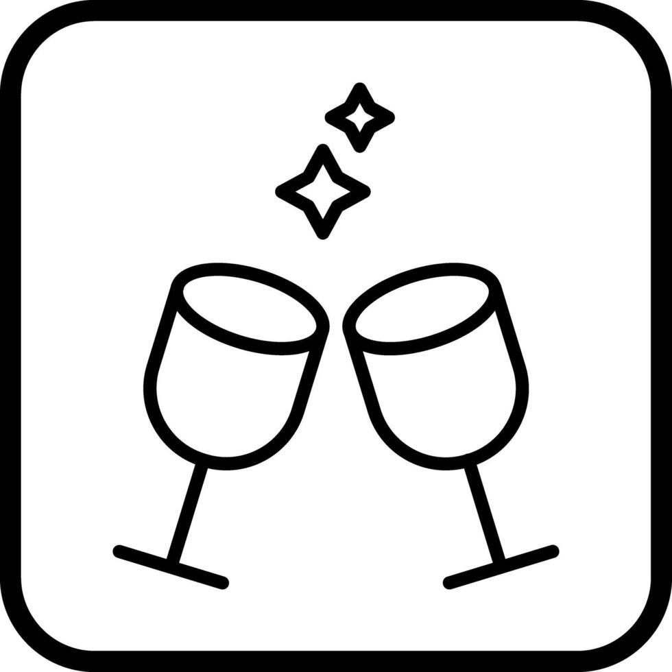 Wine Glasses Icon Design vector