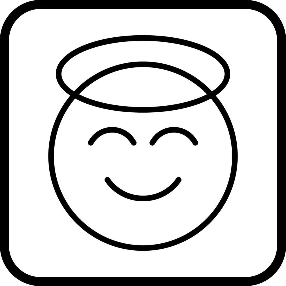 Smiling Face with Halo Icon Design vector