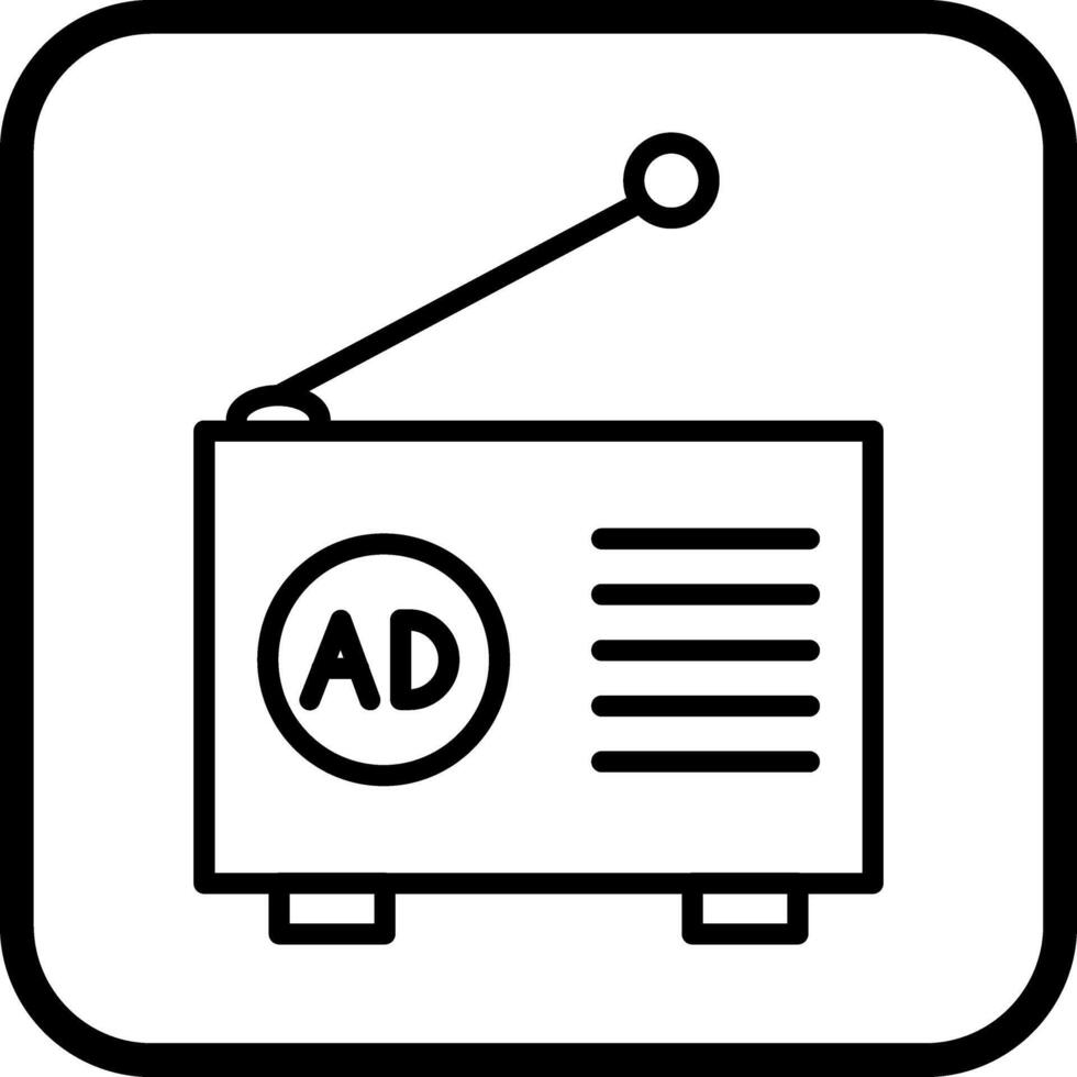 Radio Ad Icon Design vector