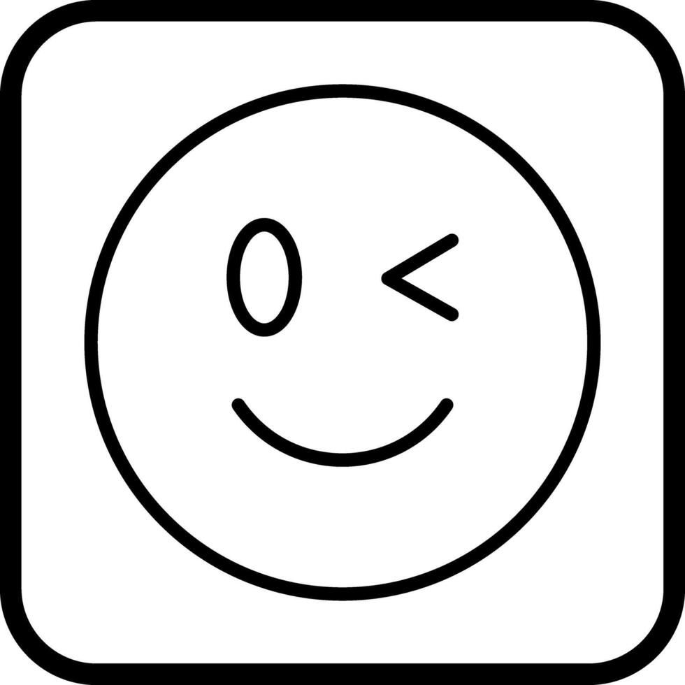 Winking Face Icon Design vector