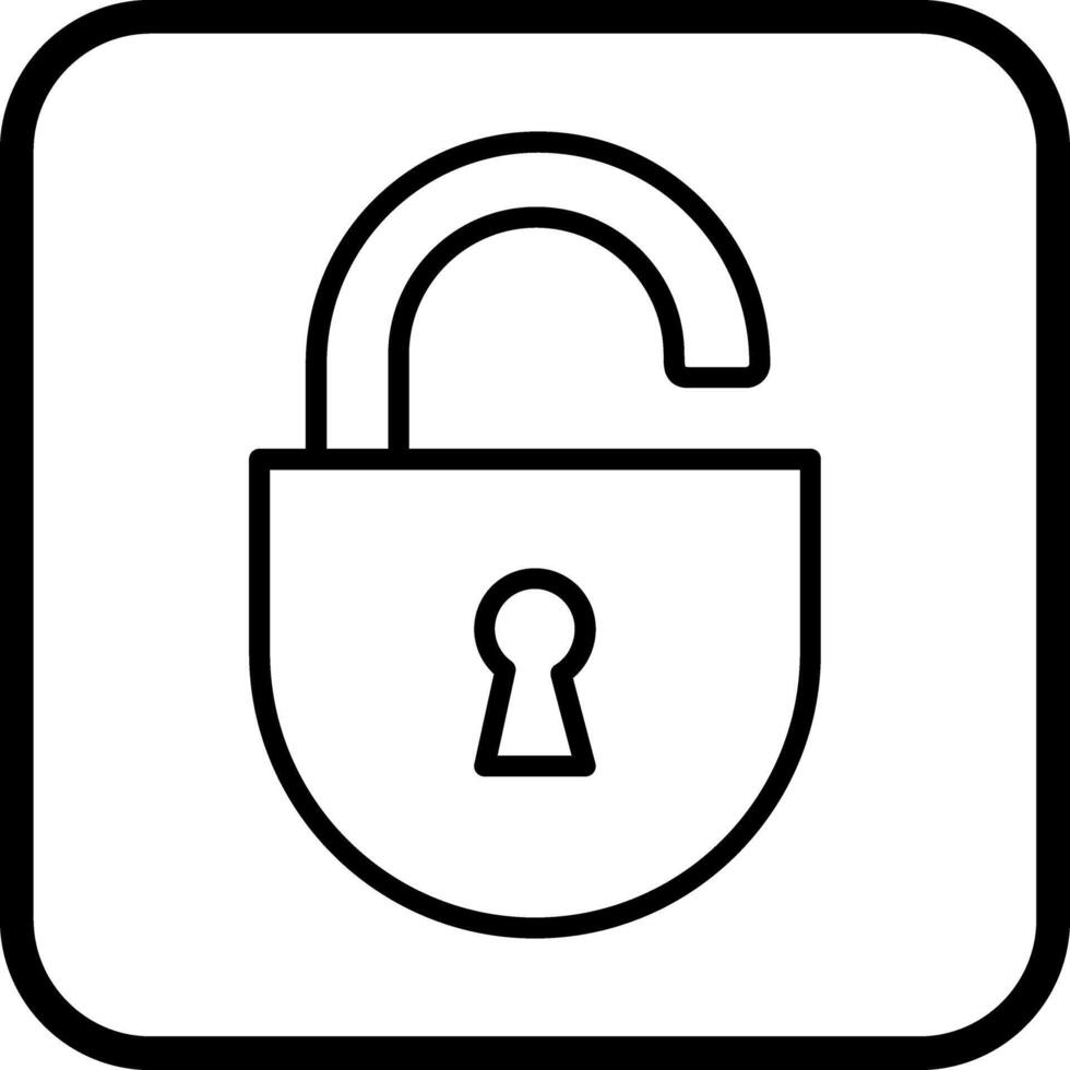 Open Lock Icon Design vector