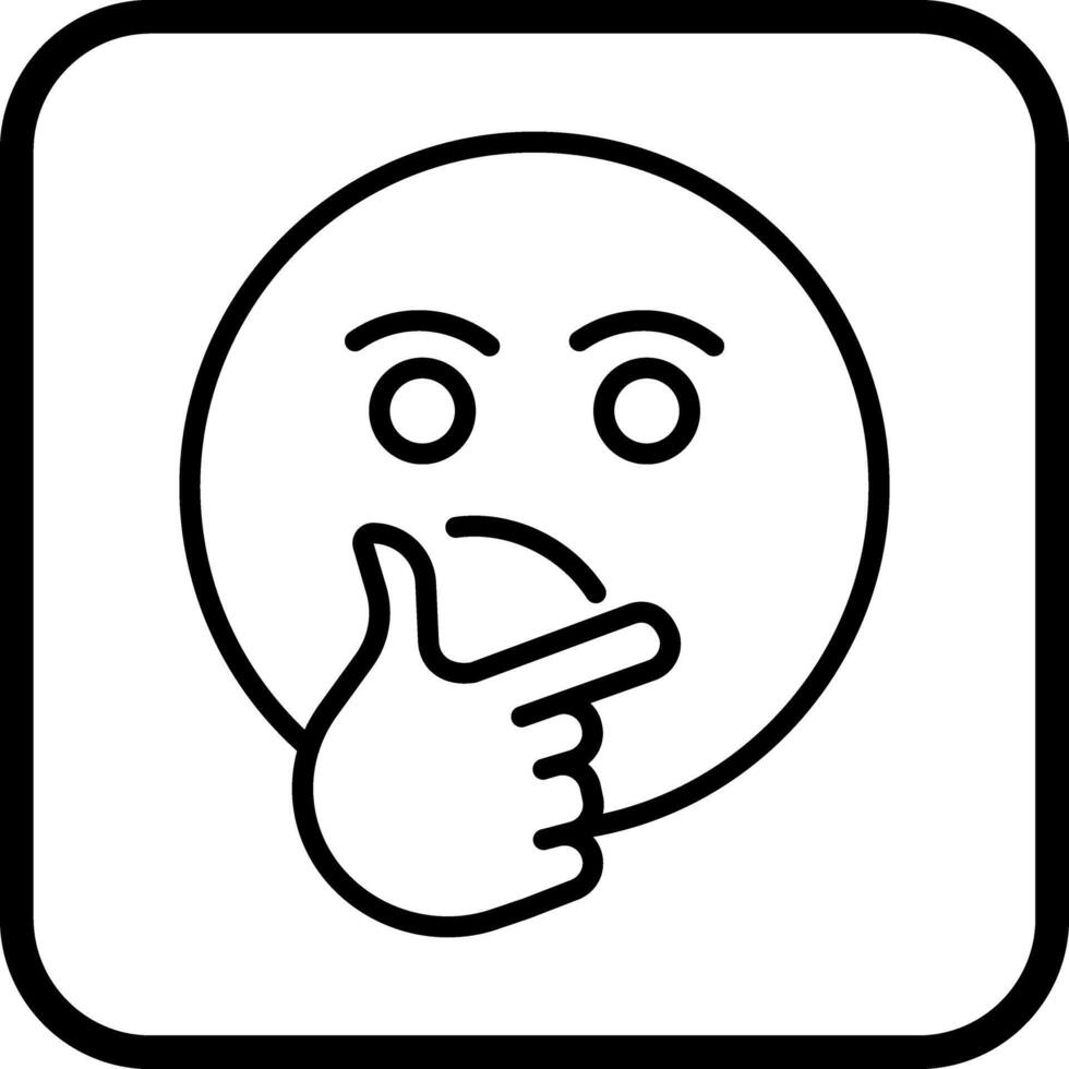 Thinking Face Icon Design vector