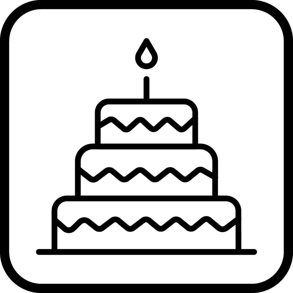 Cake Topper Icon Design vector