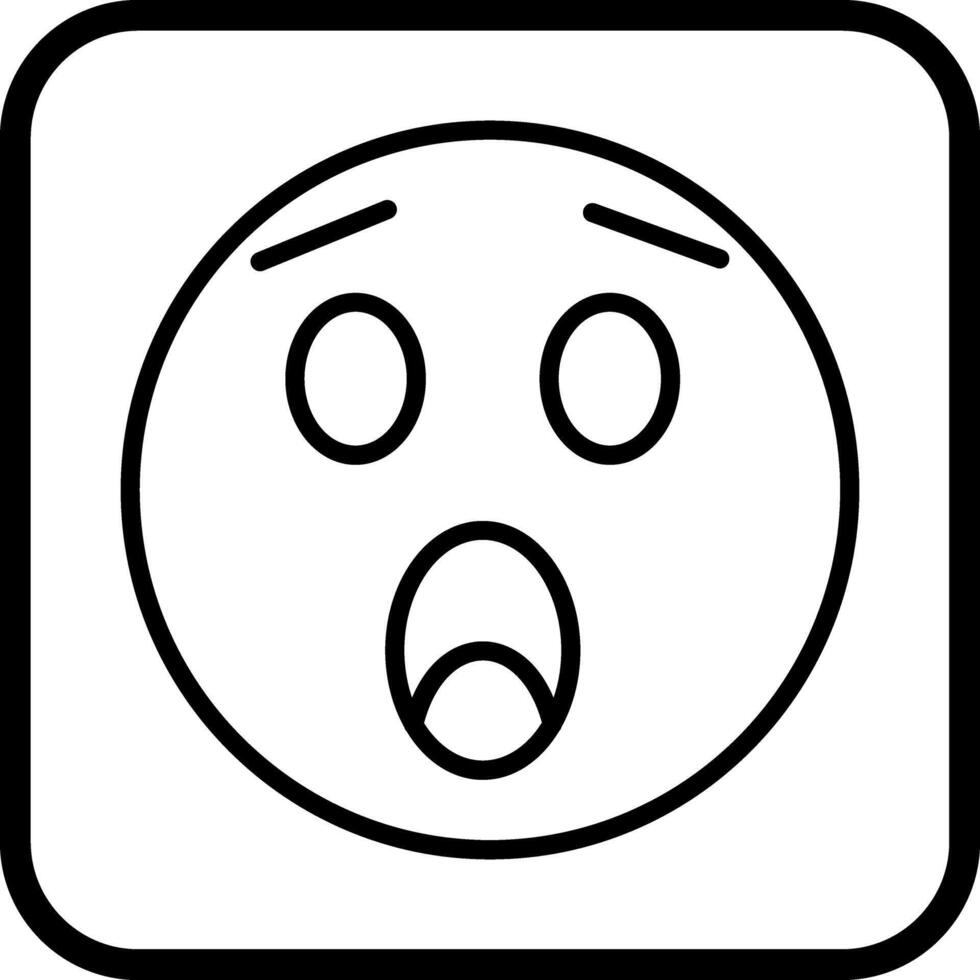 Astonished Face Icon Design vector