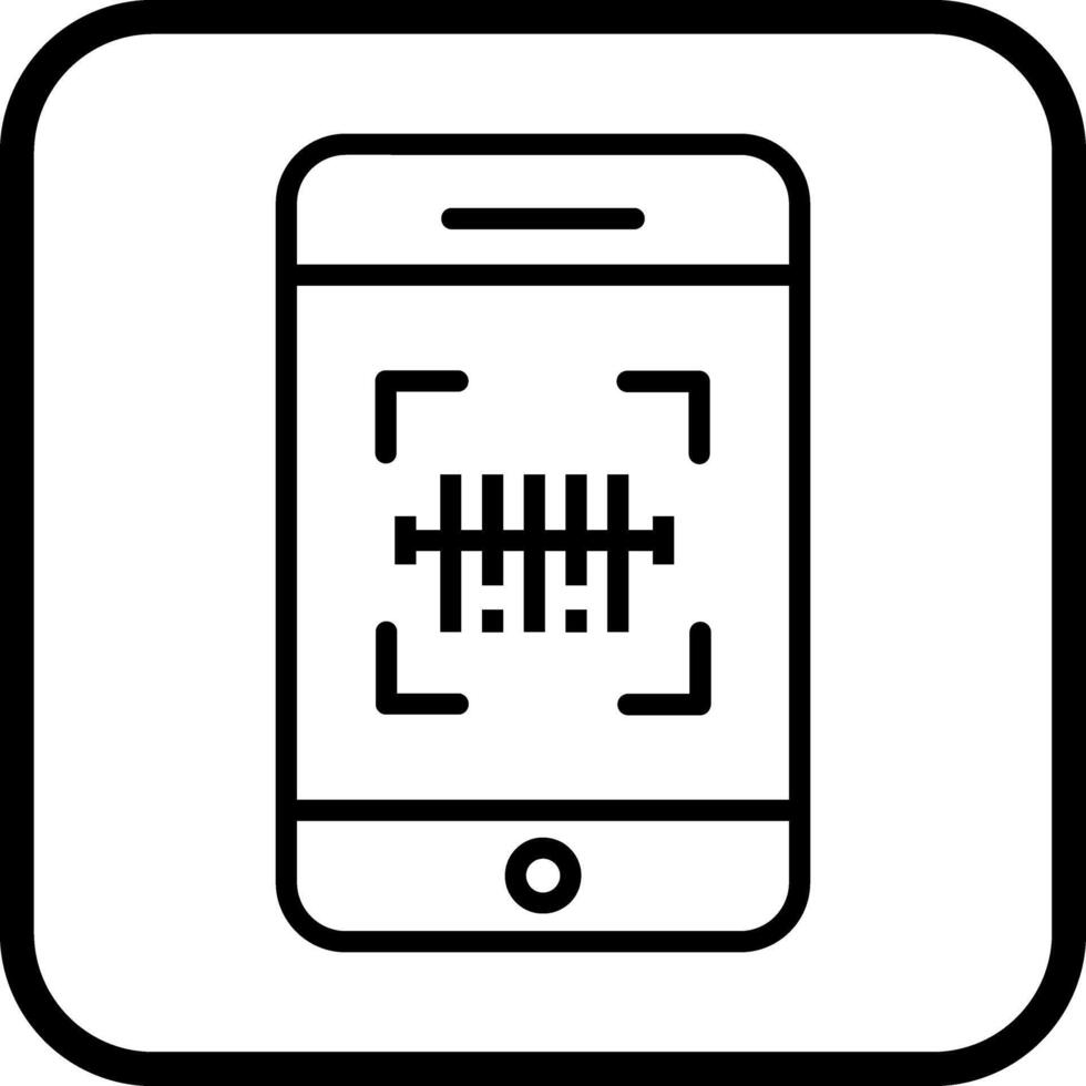 Mobile Scanning Icon Design vector