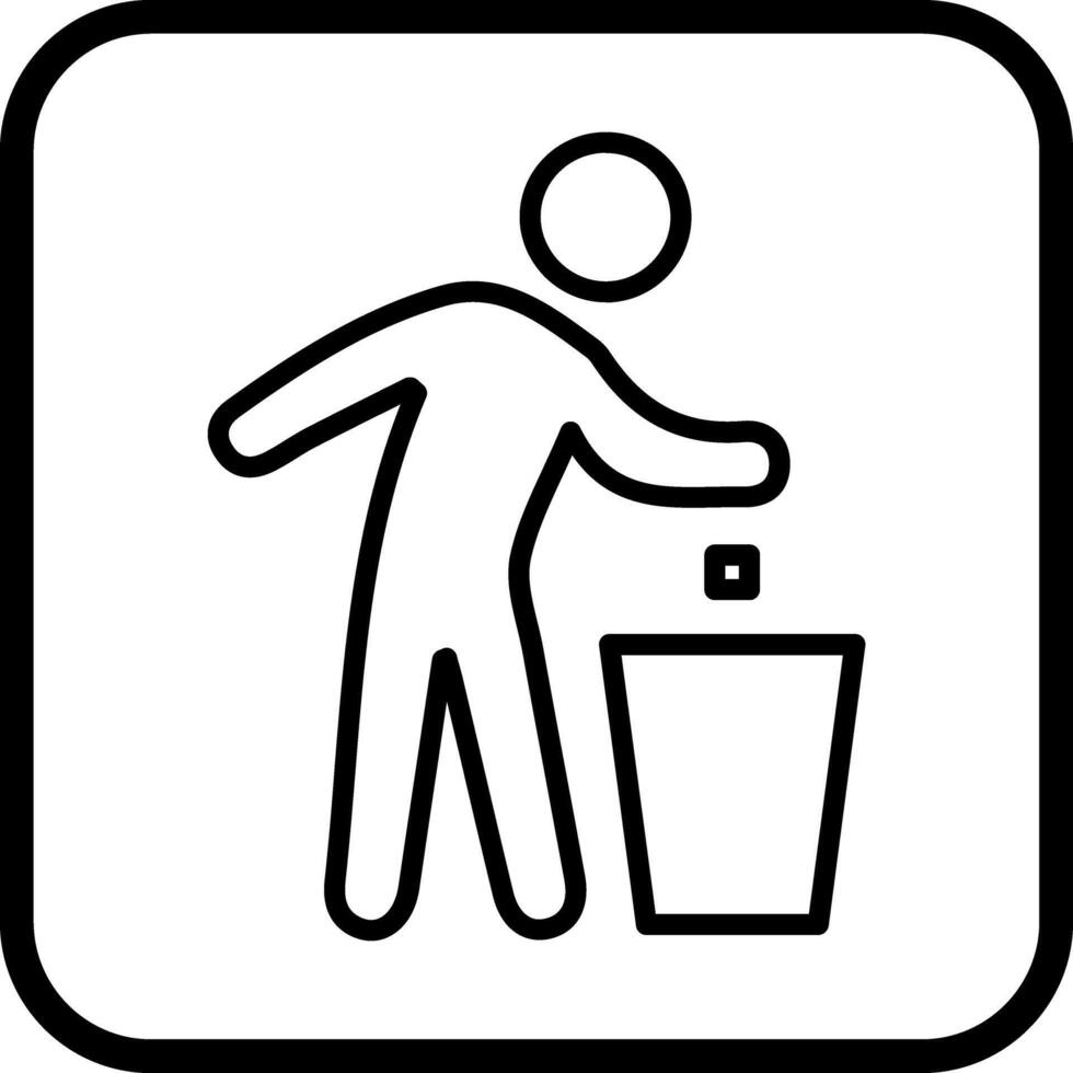Litter in Bin Sign Icon Design vector