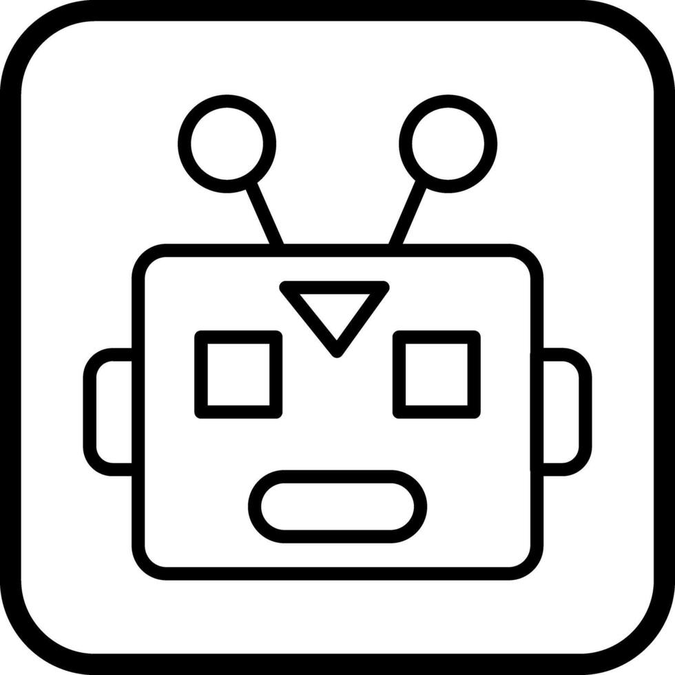 Robot Face Icon Design vector