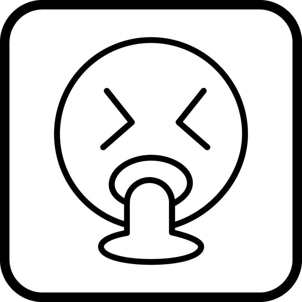 Face Vomiting Icon Design vector