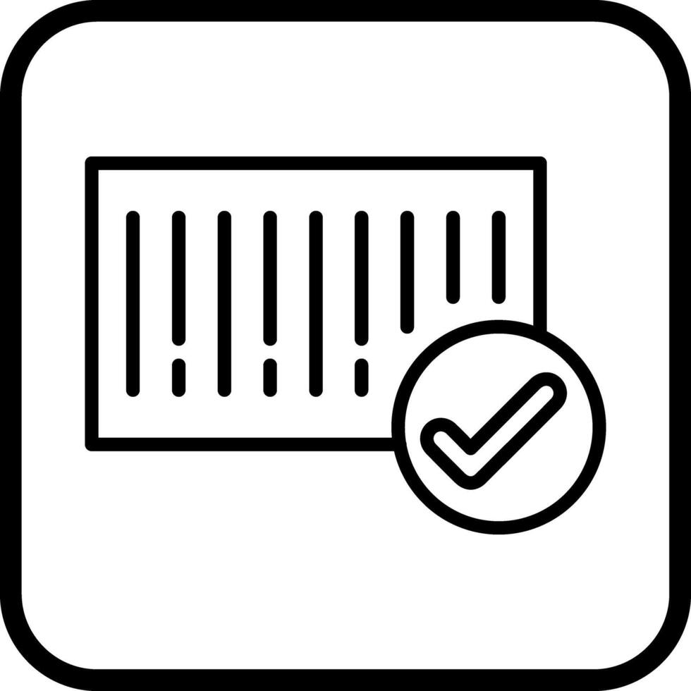 Barcode Check-in Icon Design vector