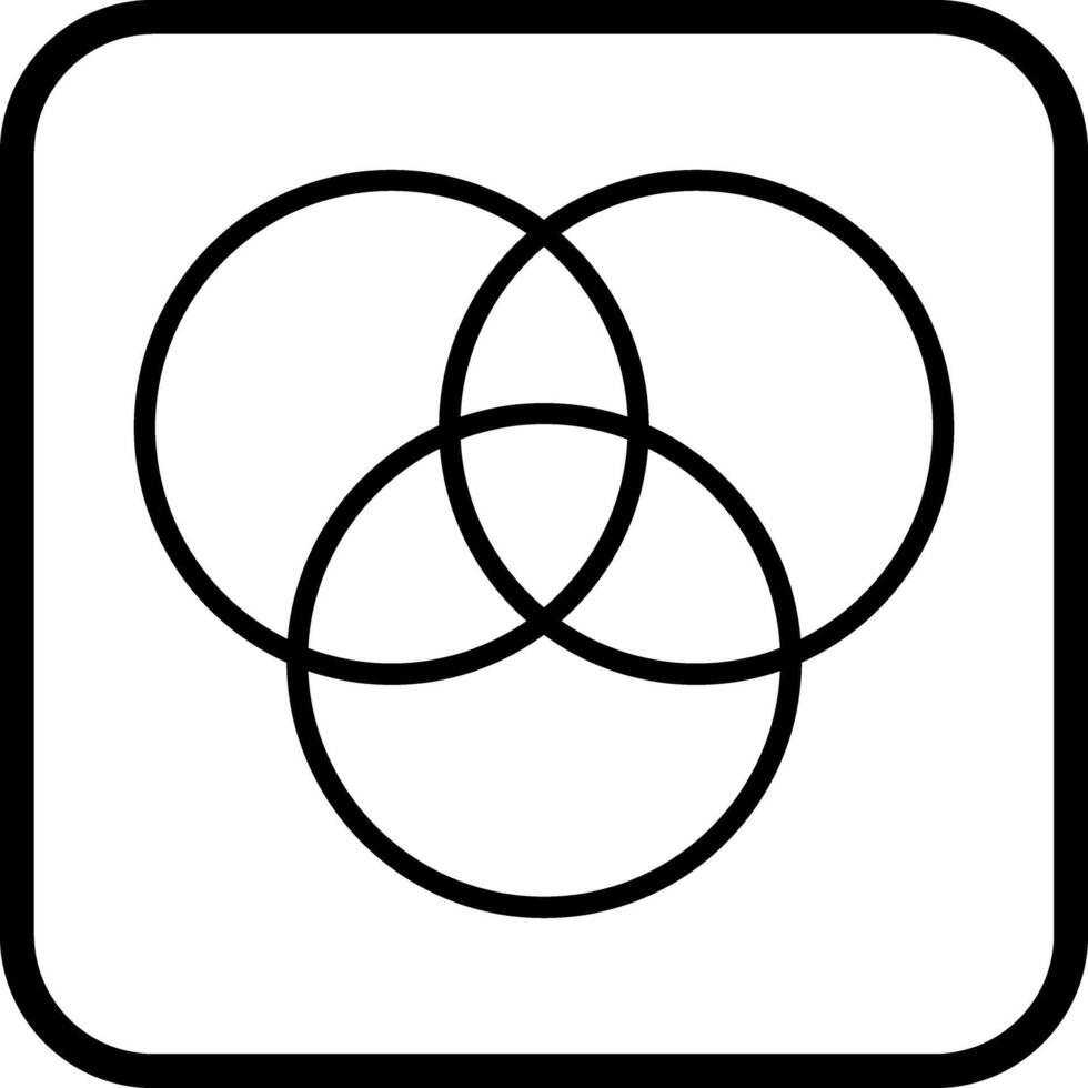 Venn Diagram Icon Design vector