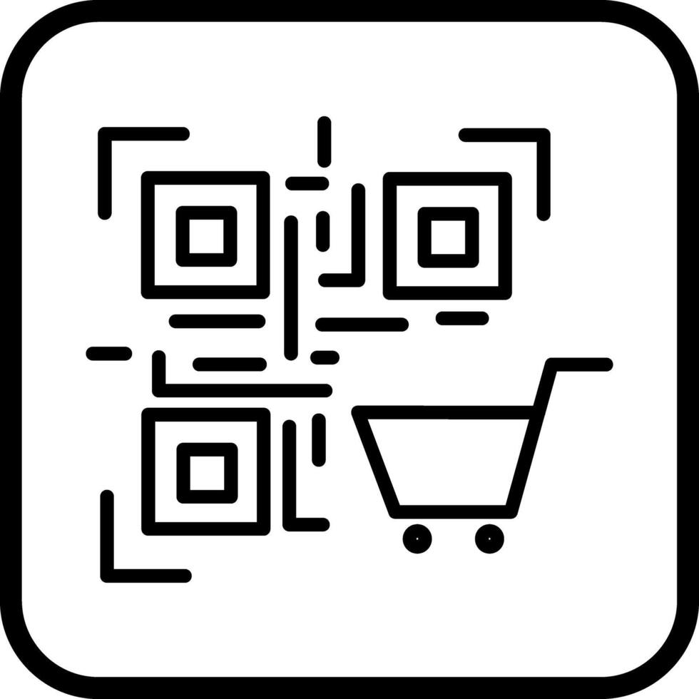 QR Code Shopping Icon Design vector