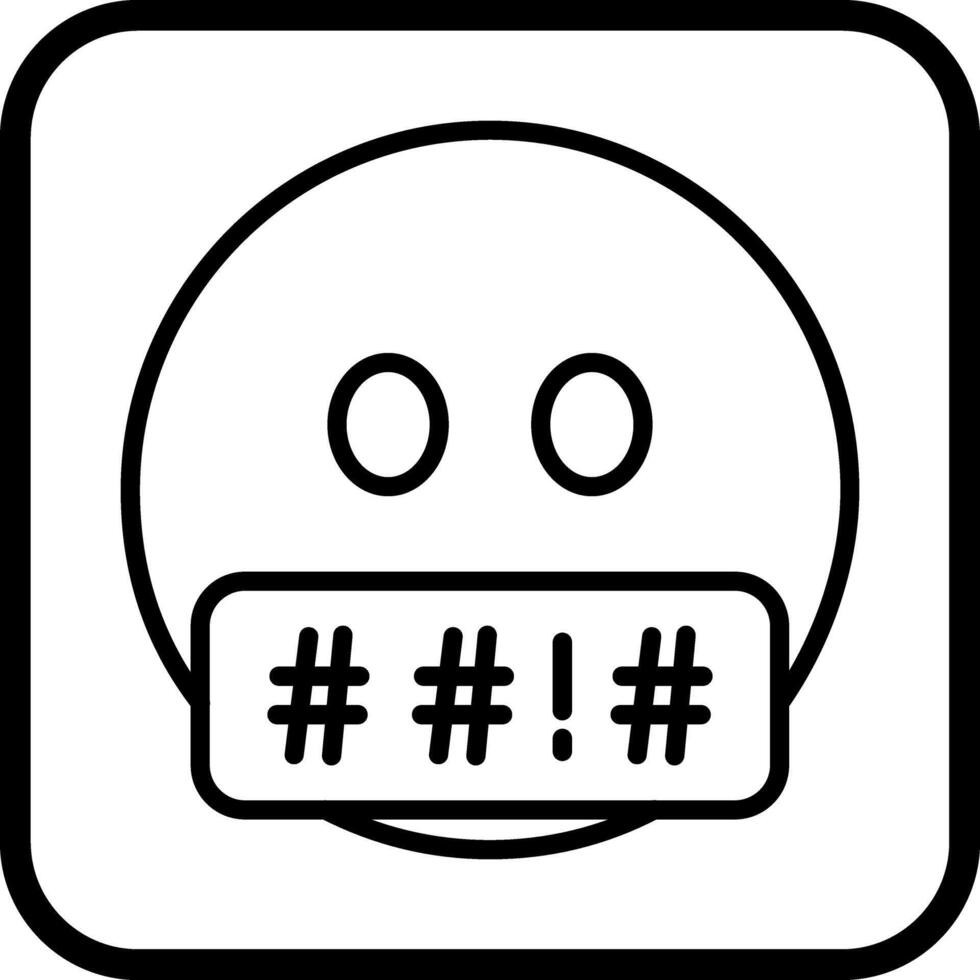 Face with Symbols on Mouth Icon Design vector