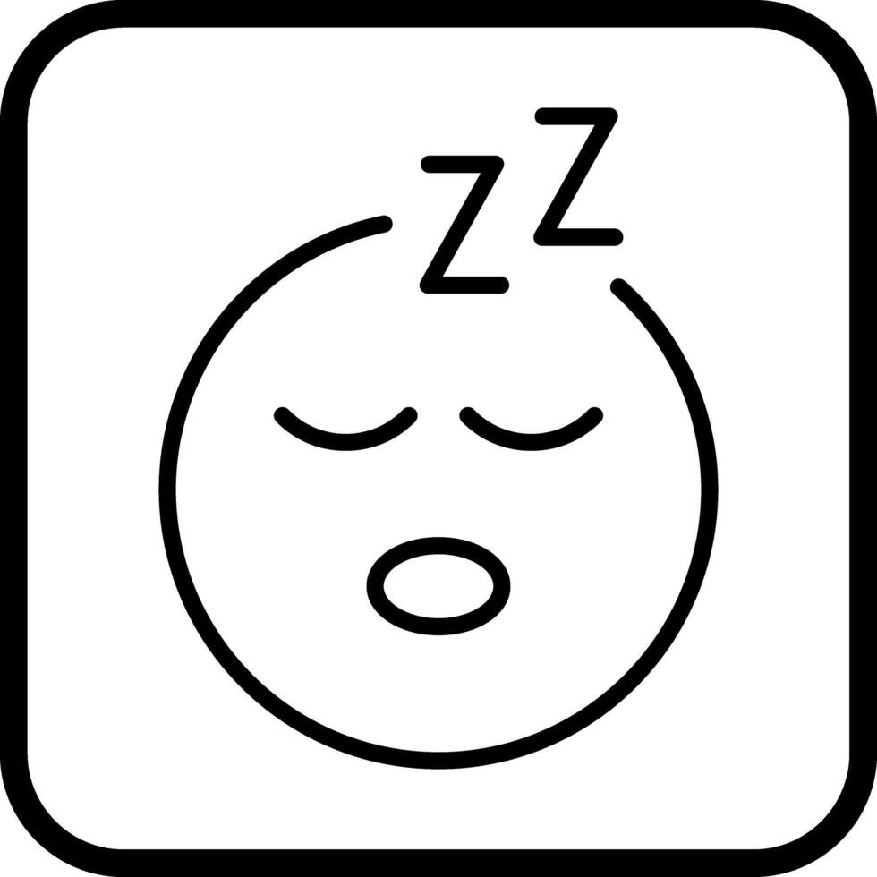 Sleeping Face Icon Design vector