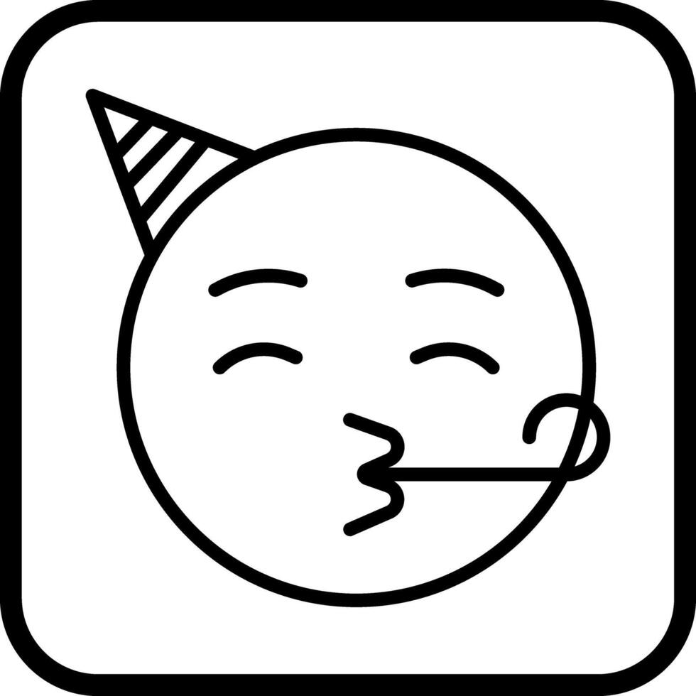 Partying Face Icon Design vector