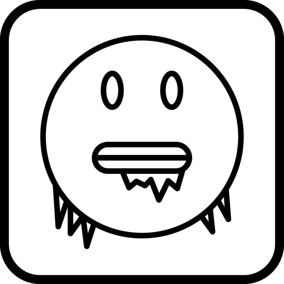 Cold Face Icon Design vector