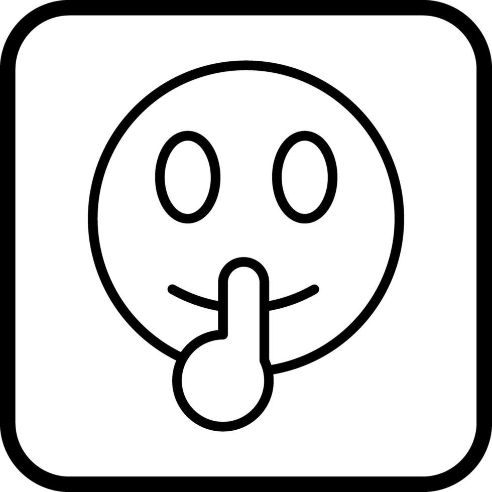 Shushing Face Icon Design vector
