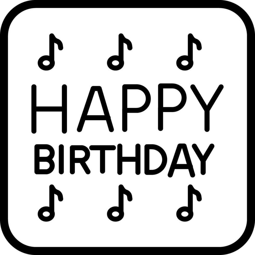 Happy Birthday Song Icon Design vector