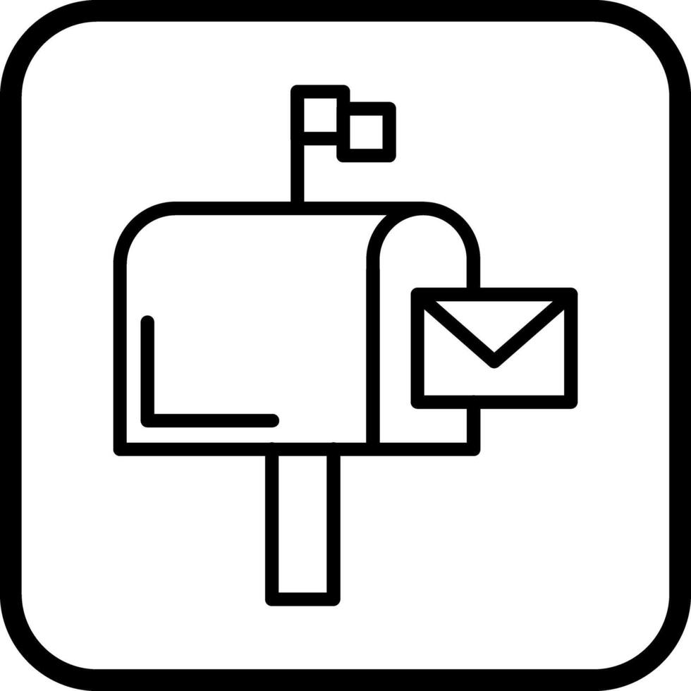 Mailbox Flag Icon Design vector