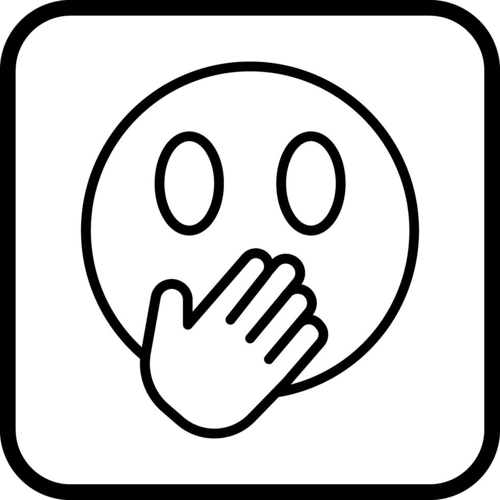 Face with Hand Over Mouth Icon Design vector
