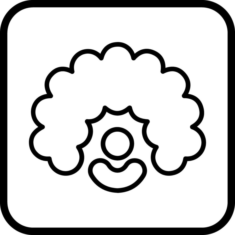 Clown Wig Icon Design vector