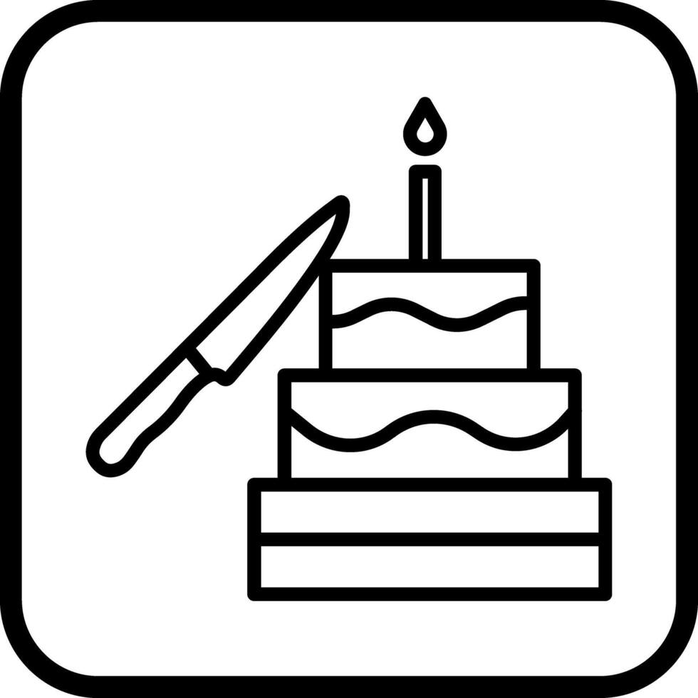 Cake Cutting Icon Design vector