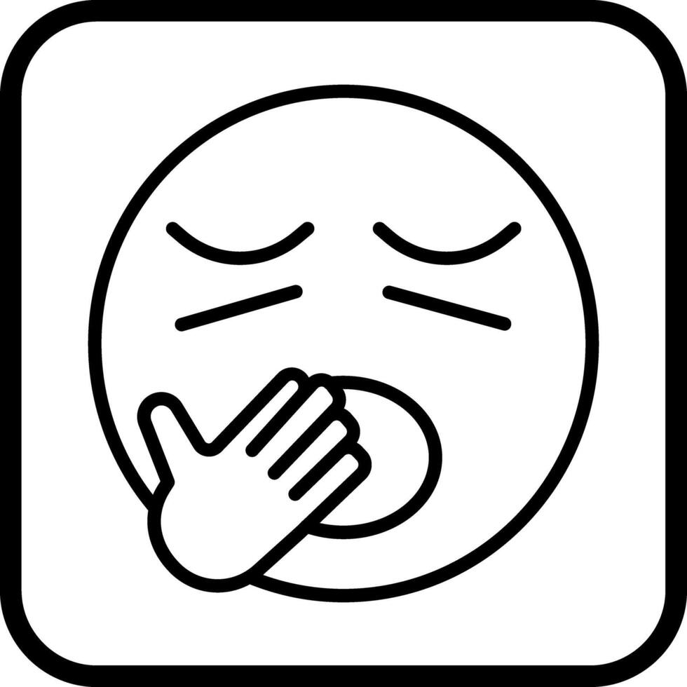 Yawning Face Icon Design vector