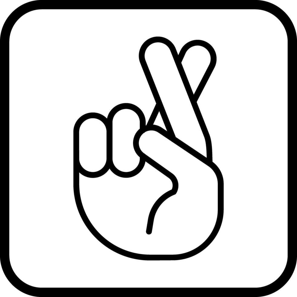 Crossed Fingers Icon Design vector