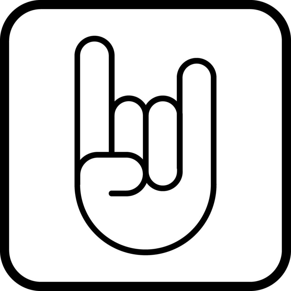 Sign of the Horns Icon Design vector