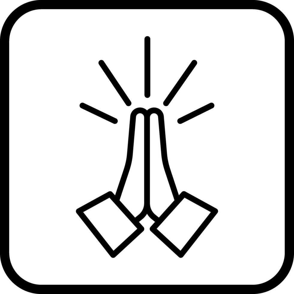 Folded Hands Icon Design vector