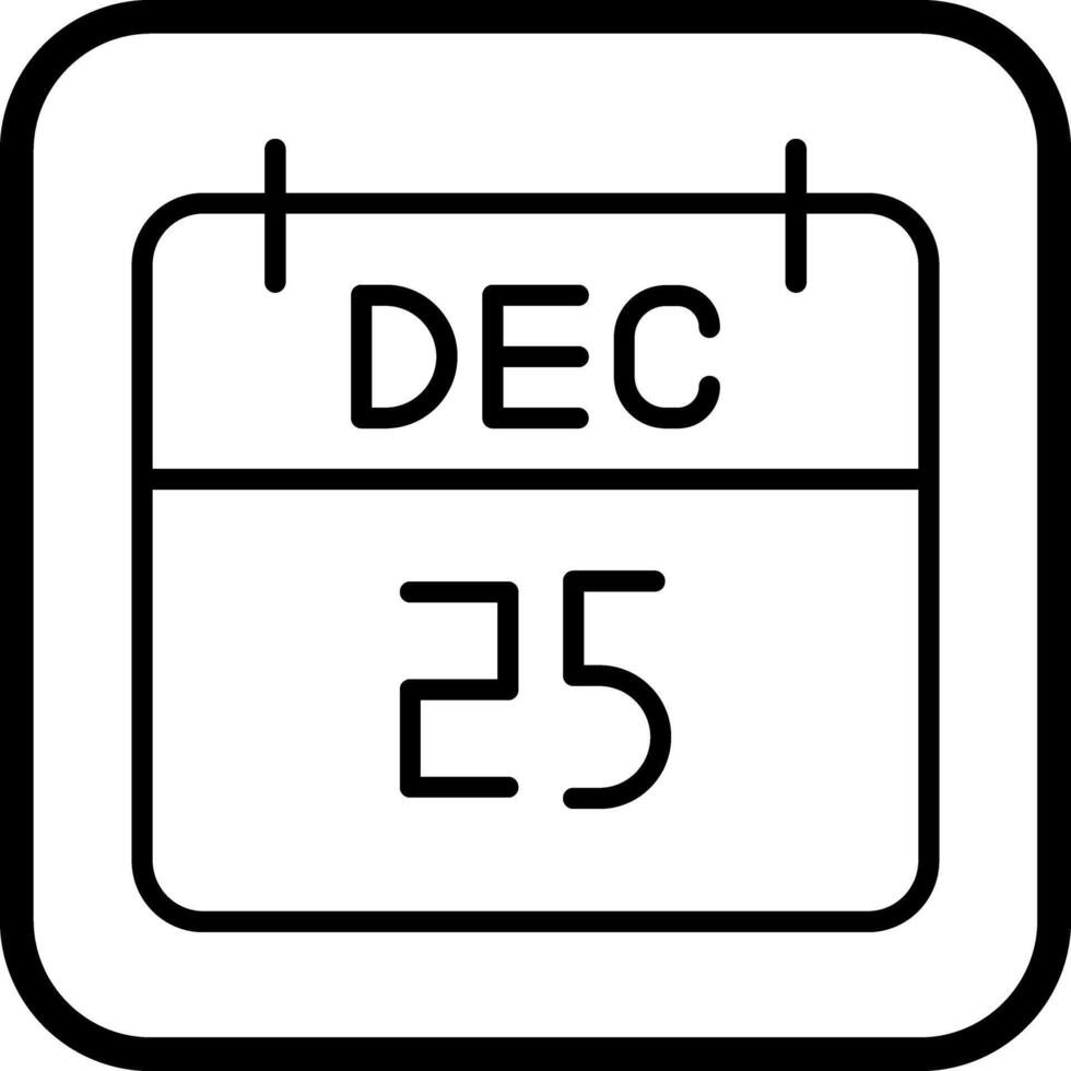 25 December Icon Design vector