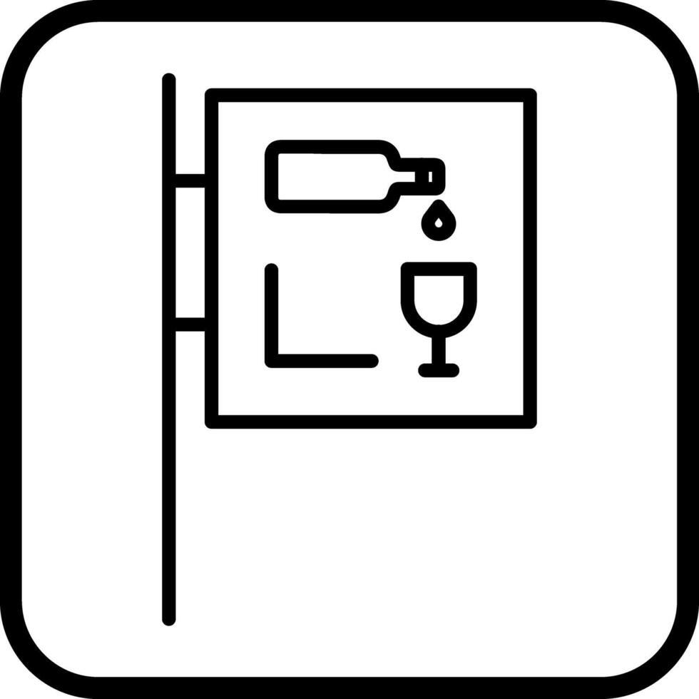 Wine Bar Sign Icon Design vector