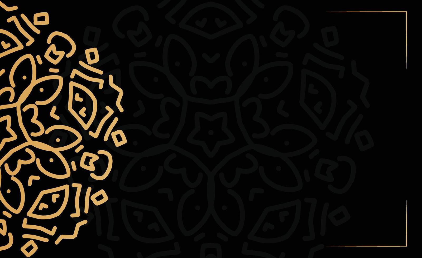 Elegant mandala gold arabesque background template for classic invitations, flyers, and brochures vector