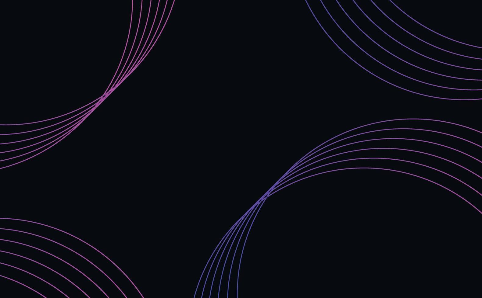 Abstract background with purple curved lines on a black background vector
