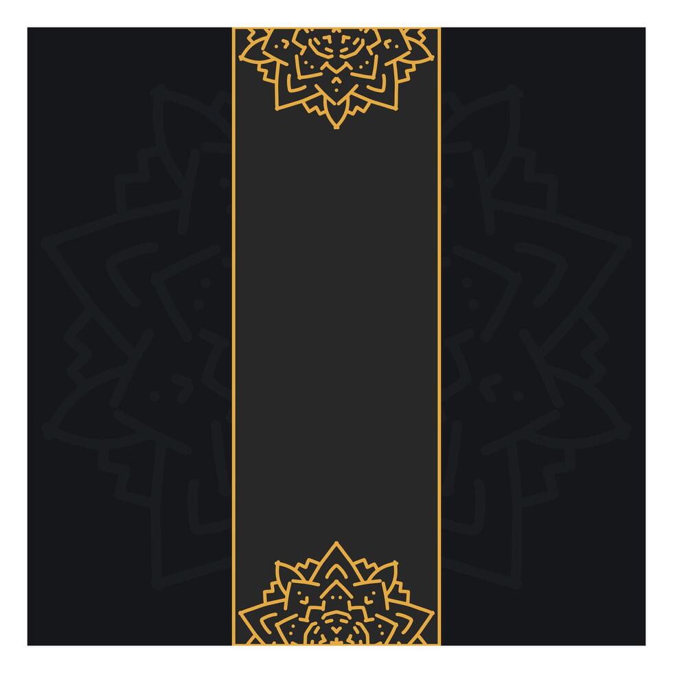 High-Quality Mandala Design Background with Gold Details on Dark Theme vector