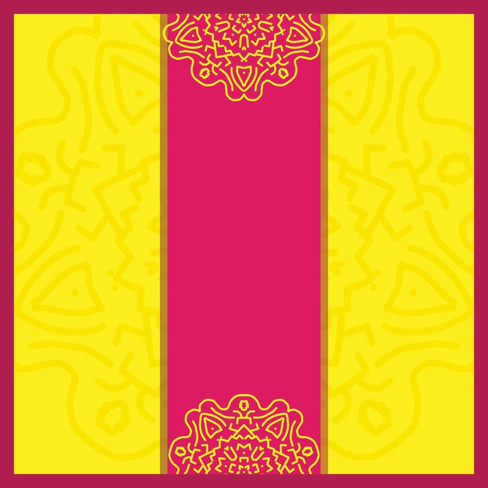 Beautiful Mandala Background Template for Weddings and Creative Projects vector