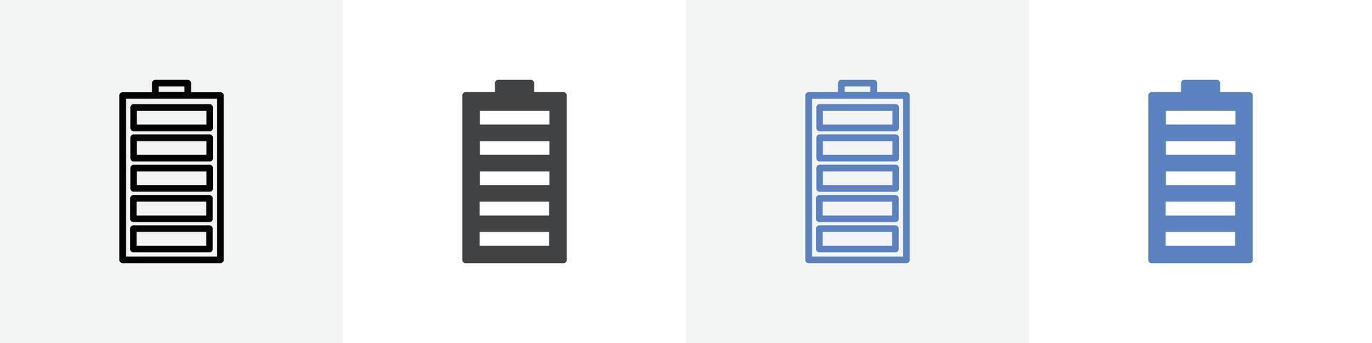 charged icon set use for web ui or app vector