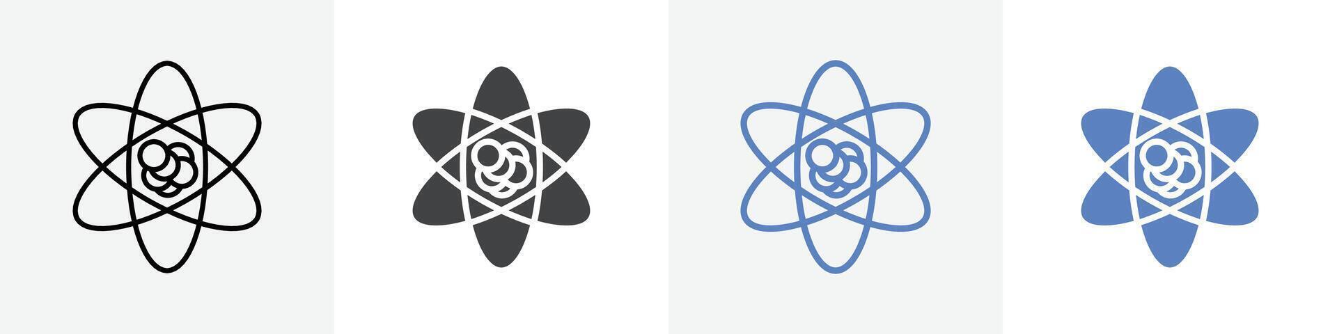 atom icon set use for web ui or app vector