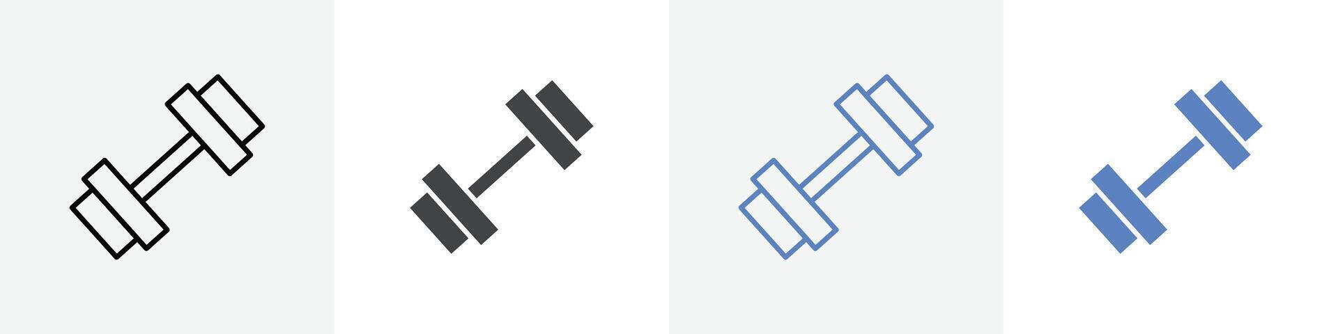 dumbbell icon set use for web ui or app vector