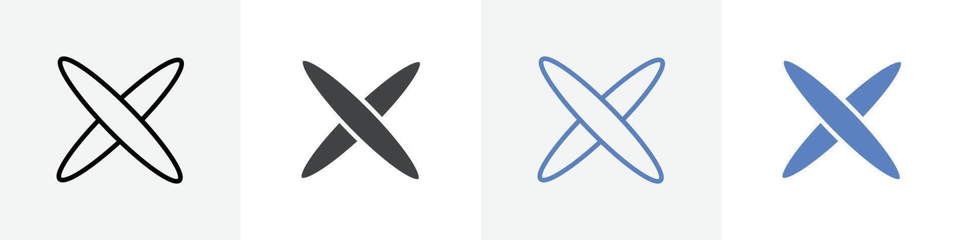 cross icon set use for web ui or app vector