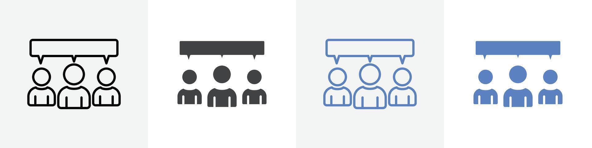 group chat icon set use for web ui or app vector