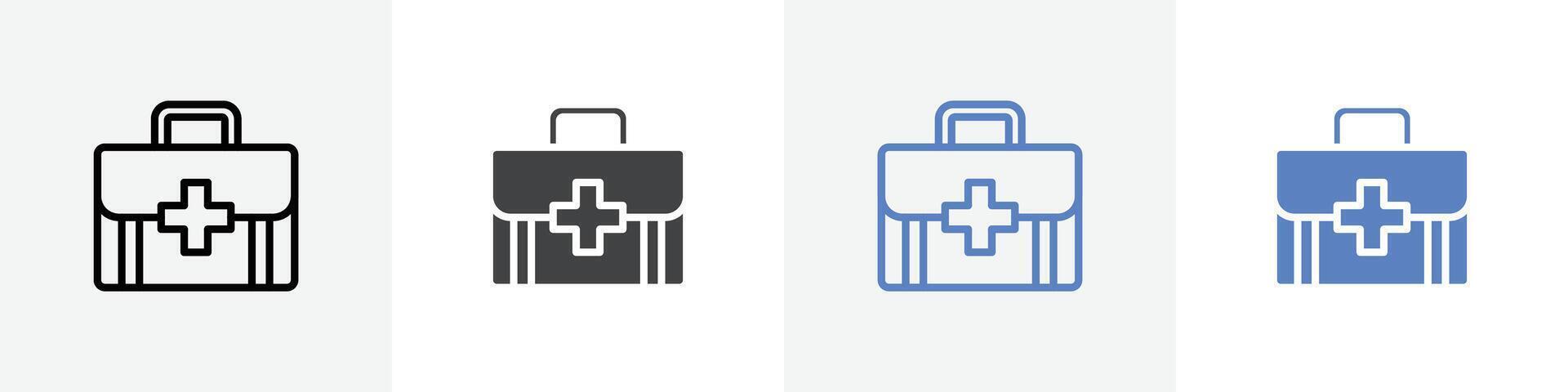 first aid kit icon set use for web ui or app vector