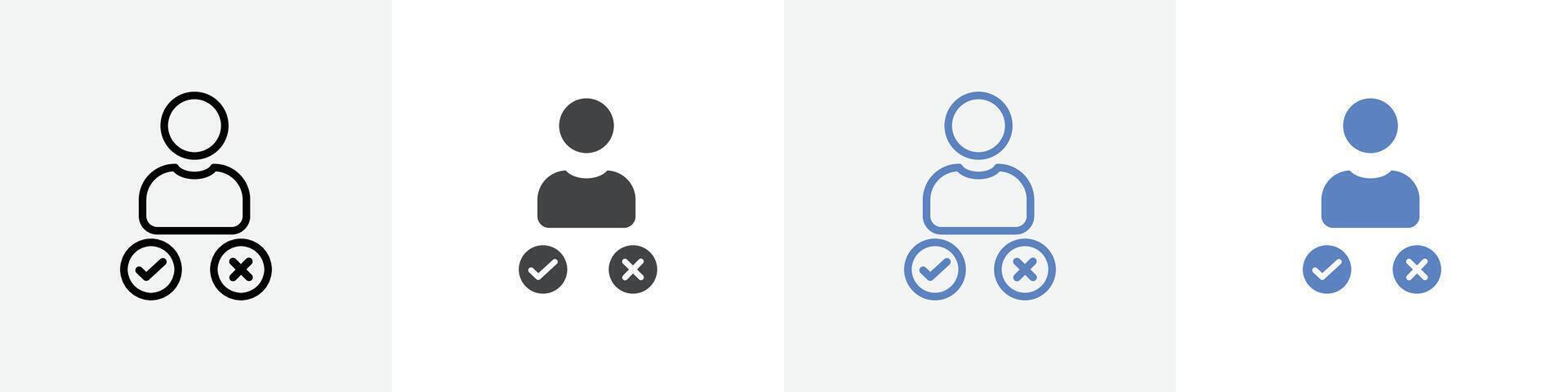 choice icon set use for web ui or app vector