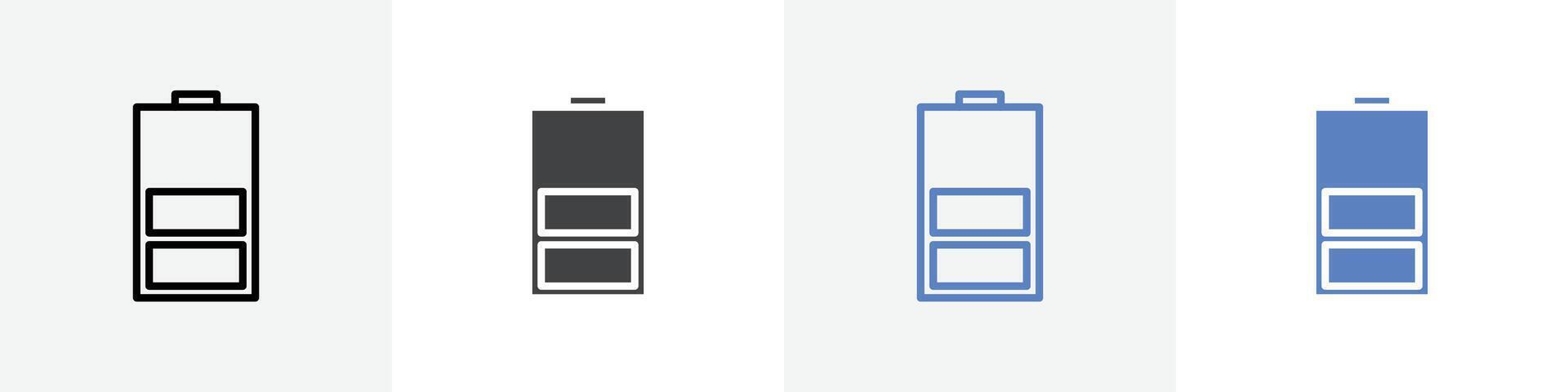 half charge icon set use for web ui or app vector