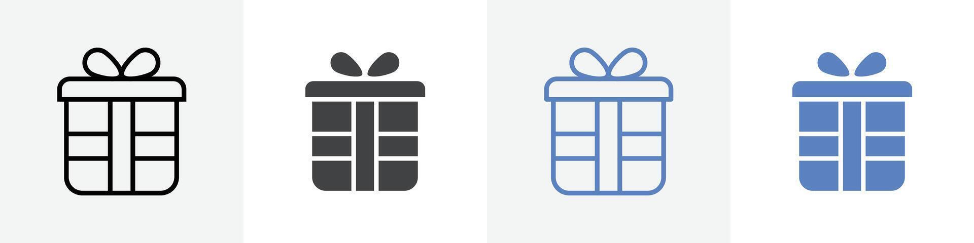 gift box icon set use for web ui or app vector