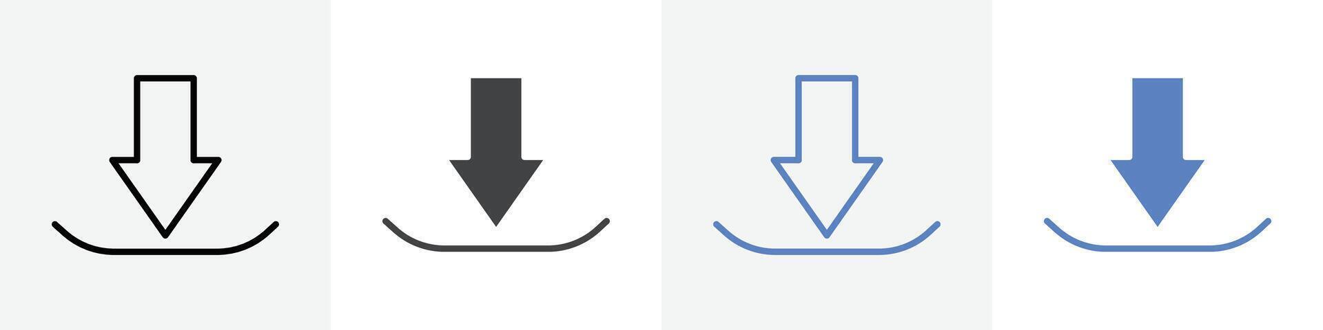 download icon set use for web ui or app vector